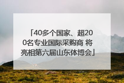 40多个国家、超200名专业国际采购商 将亮相第六届山东体博会