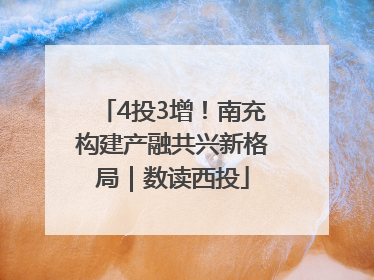4投3增！南充构建产融共兴新格局｜数读西投