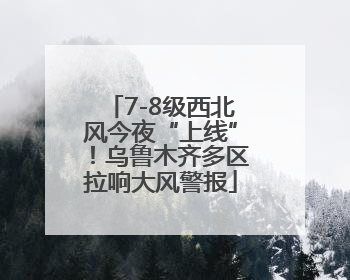 7-8级西北风今夜“上线”！乌鲁木齐多区拉响大风警报
