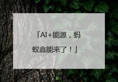 AI+能源，蚂蚁鑫能来了！